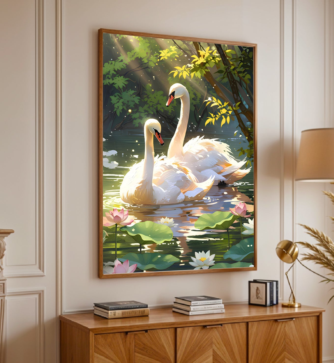 Swans- Lotus Pool Romance