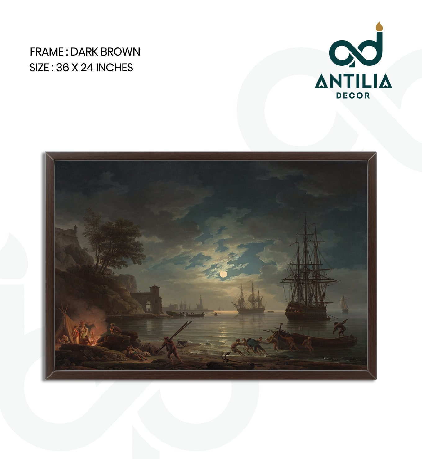 Moonlight by Claude-Joseph Vernet