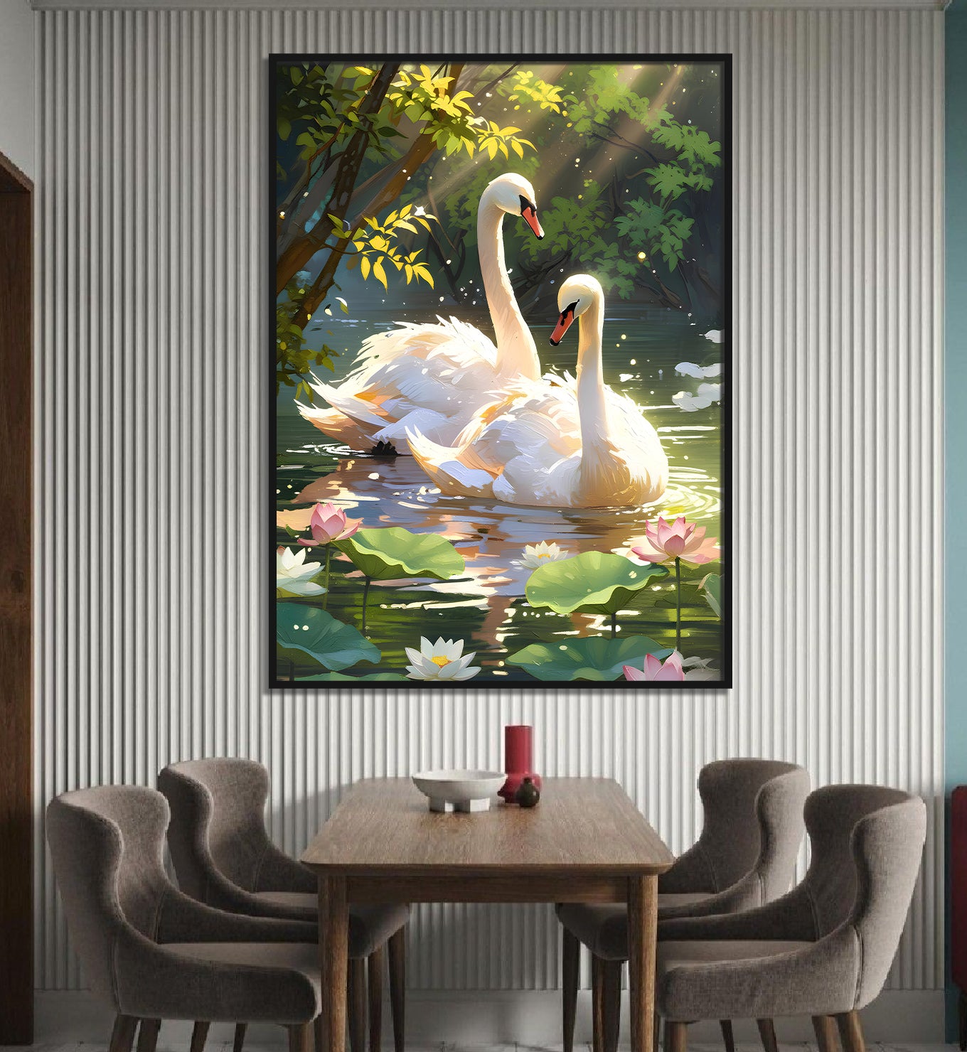 Swans- Lotus Pool Romance