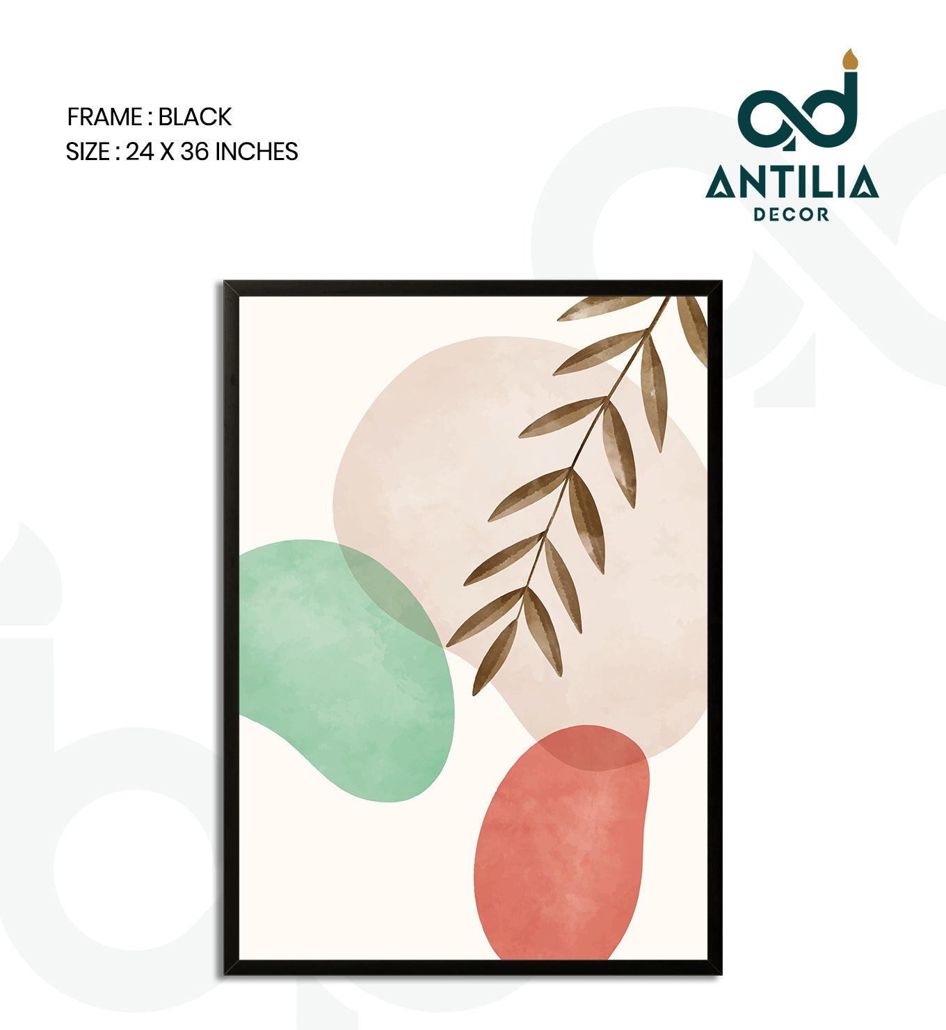 Teal &amp; Terracotta Leaves