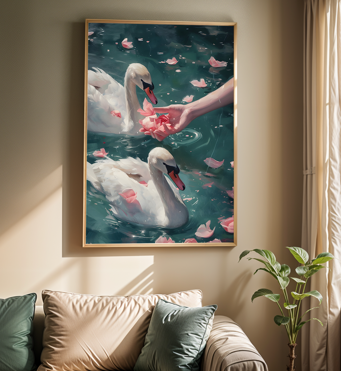 Swans and Roses
