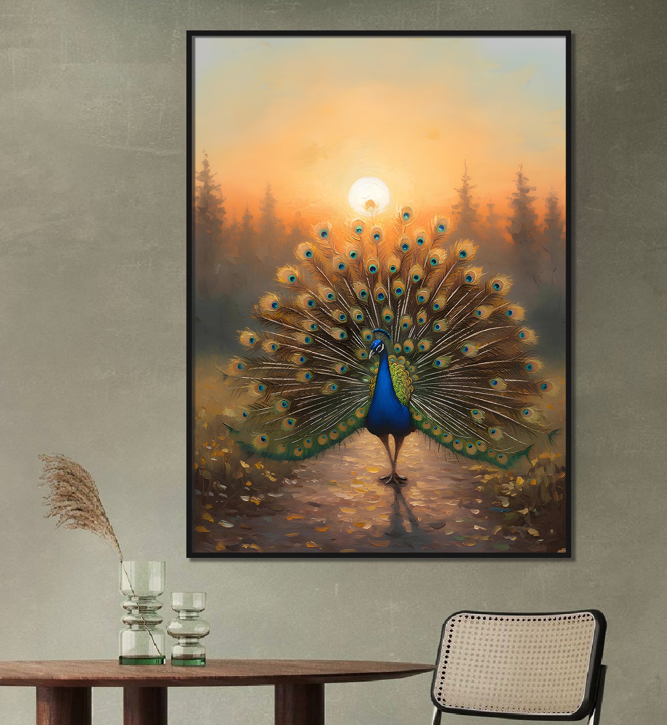 Peacock- Sunlit Display
