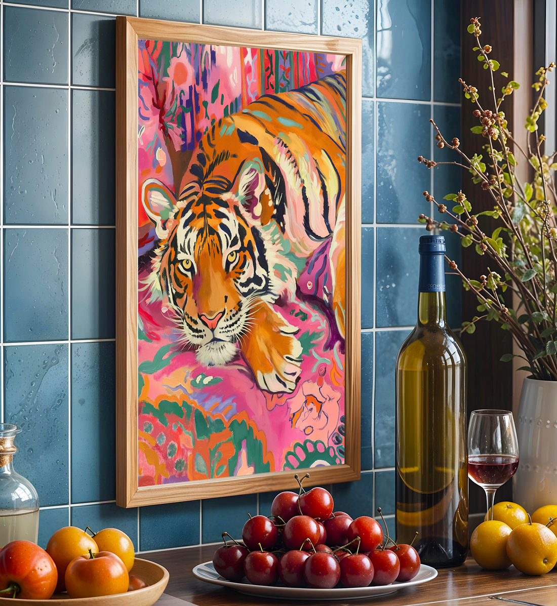 Feline on a Tapestry