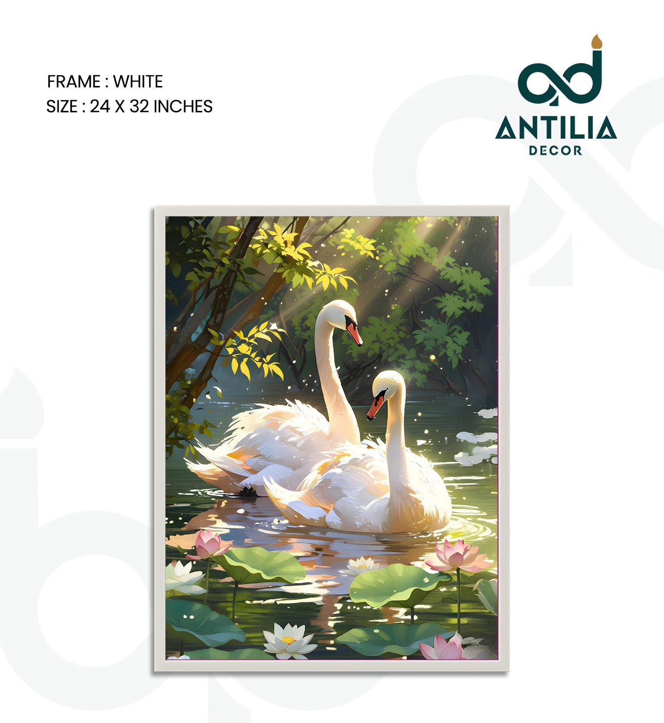 Swans- Lotus Pool Romance