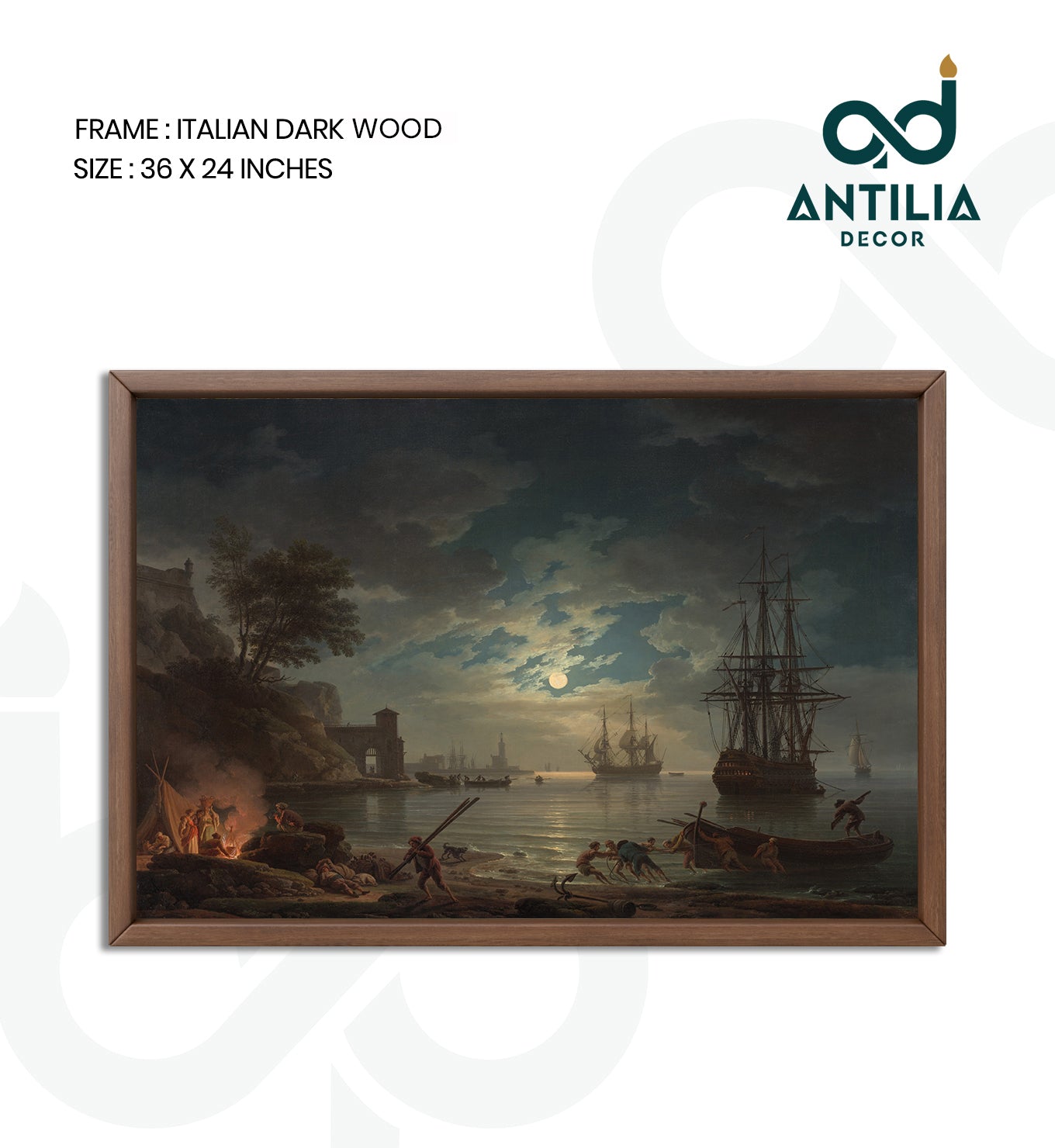 Moonlight by Claude-Joseph Vernet