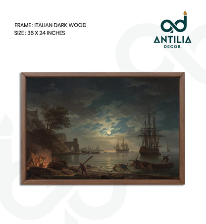 Moonlight by Claude-Joseph Vernet