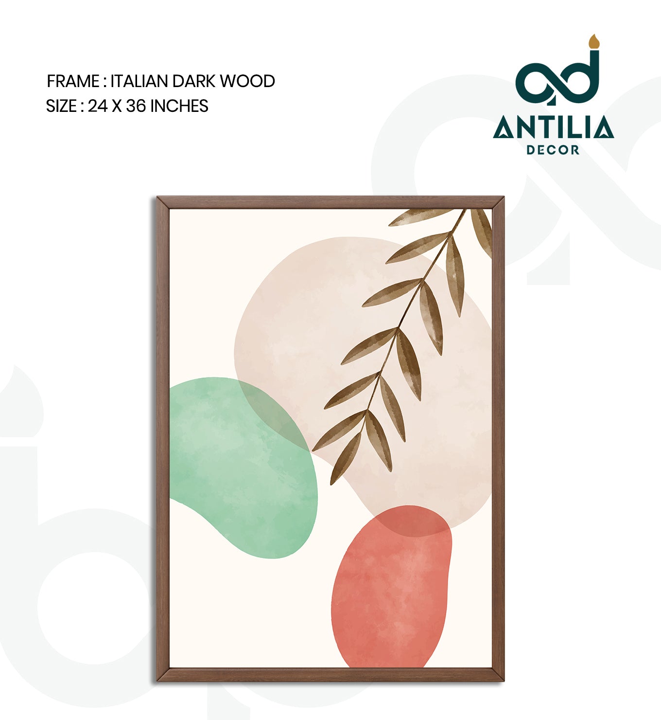 Teal &amp; Terracotta Leaves