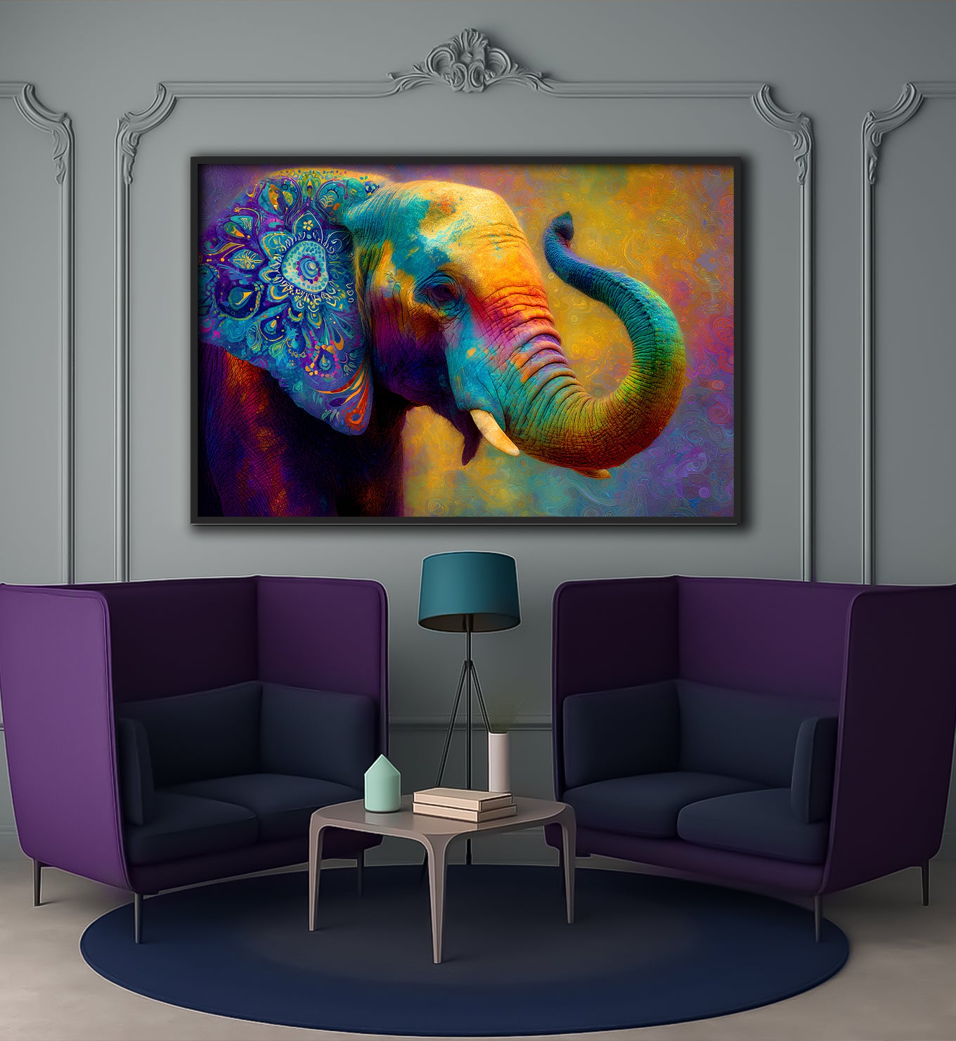 Elephants-The Painted Trunk