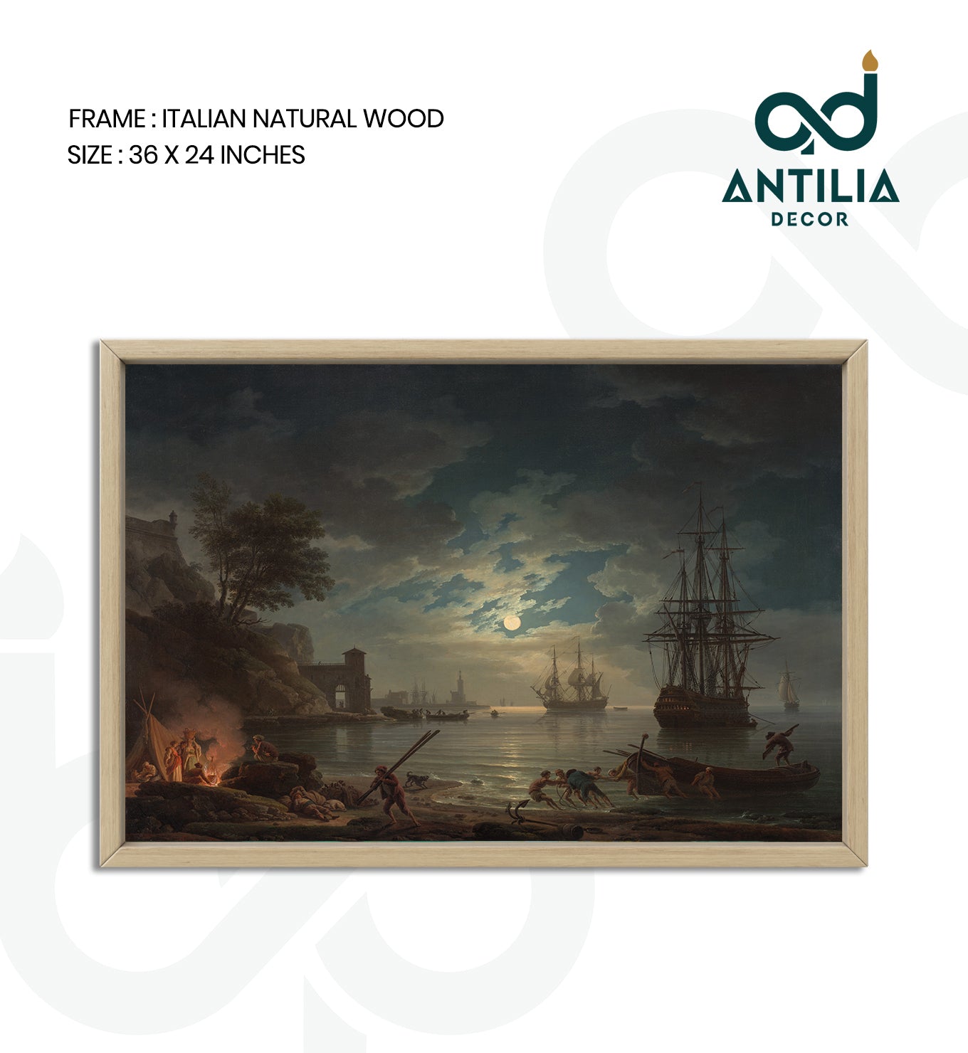Moonlight by Claude-Joseph Vernet