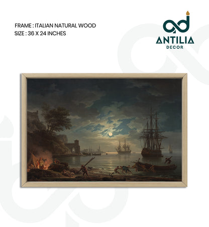 Moonlight by Claude-Joseph Vernet