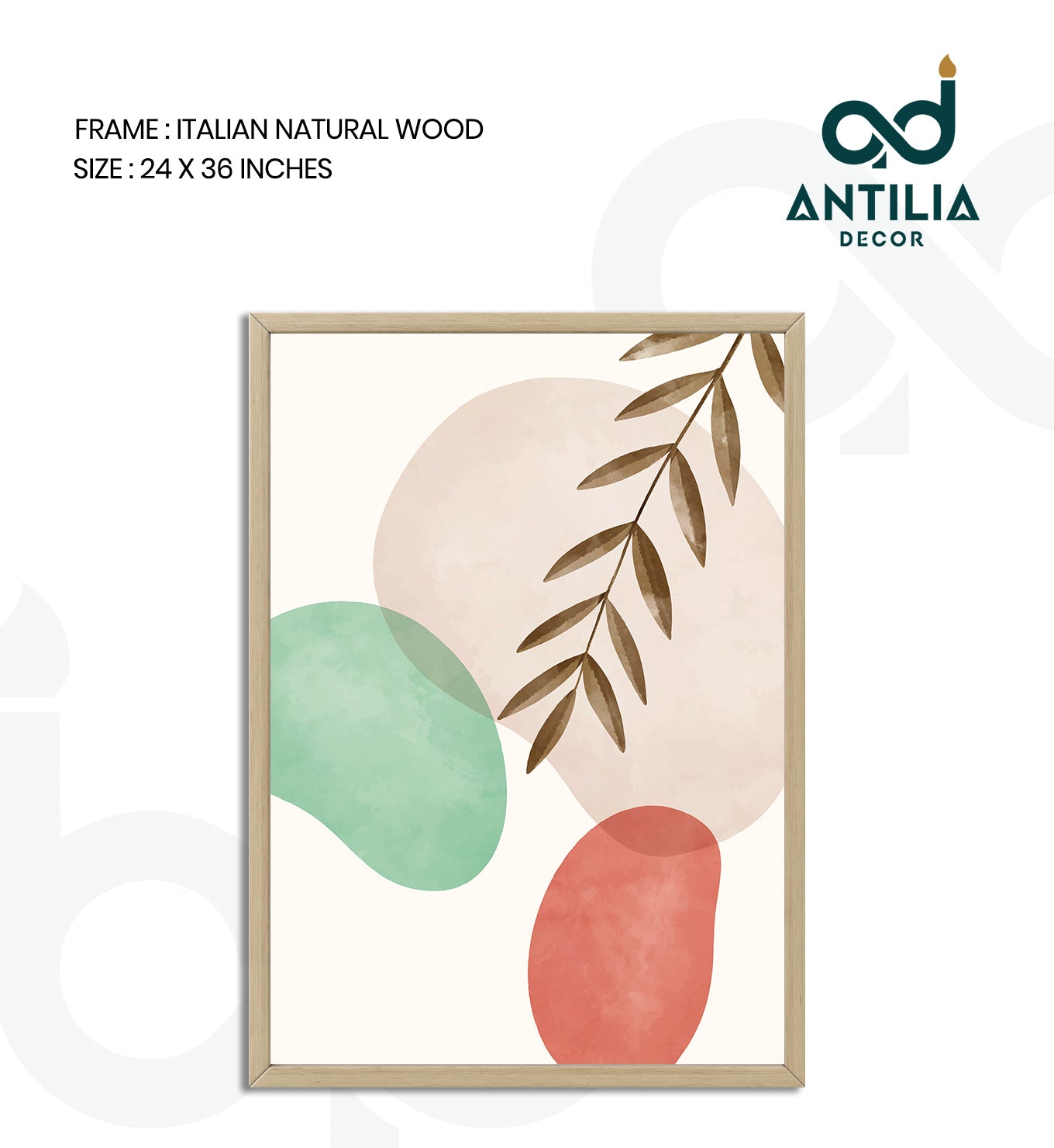 Teal &amp; Terracotta Leaves