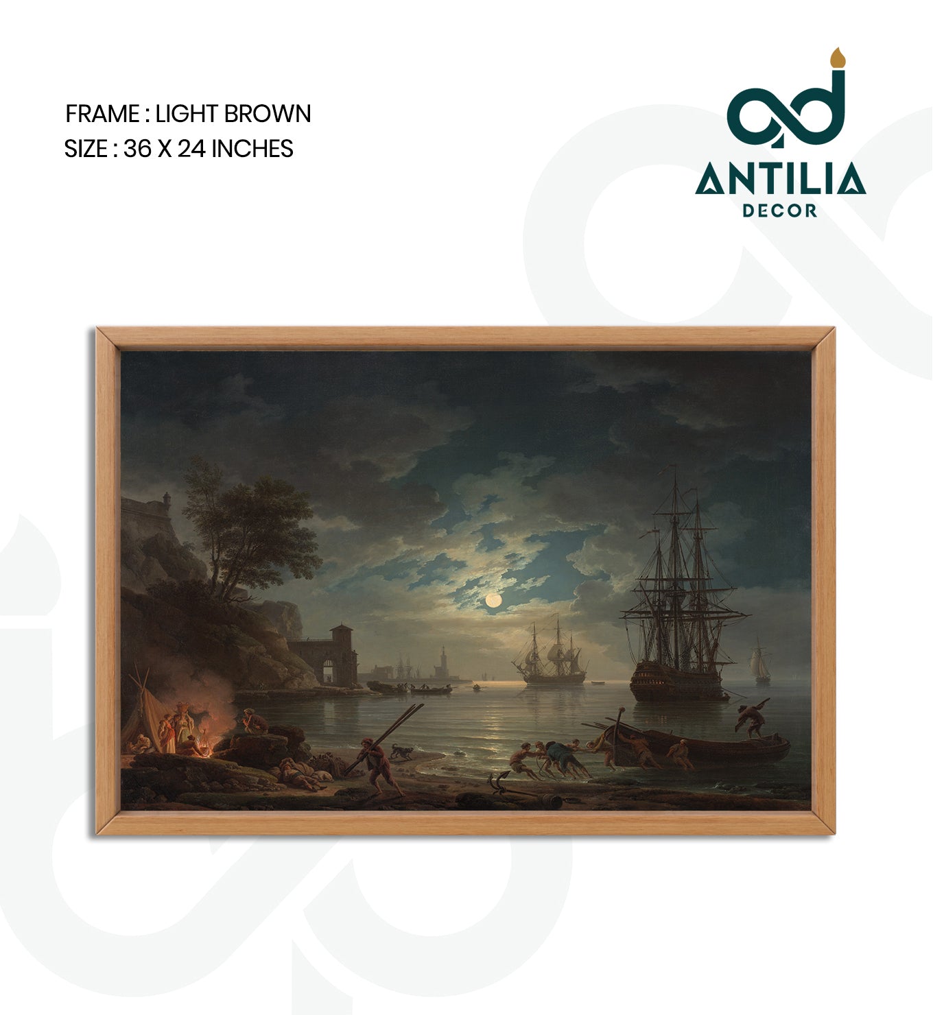 Moonlight by Claude-Joseph Vernet