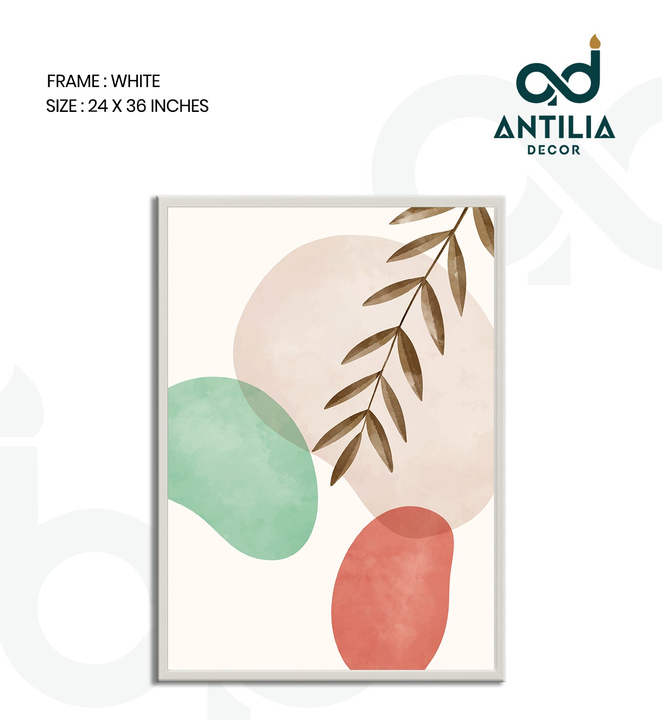 Teal &amp; Terracotta Leaves