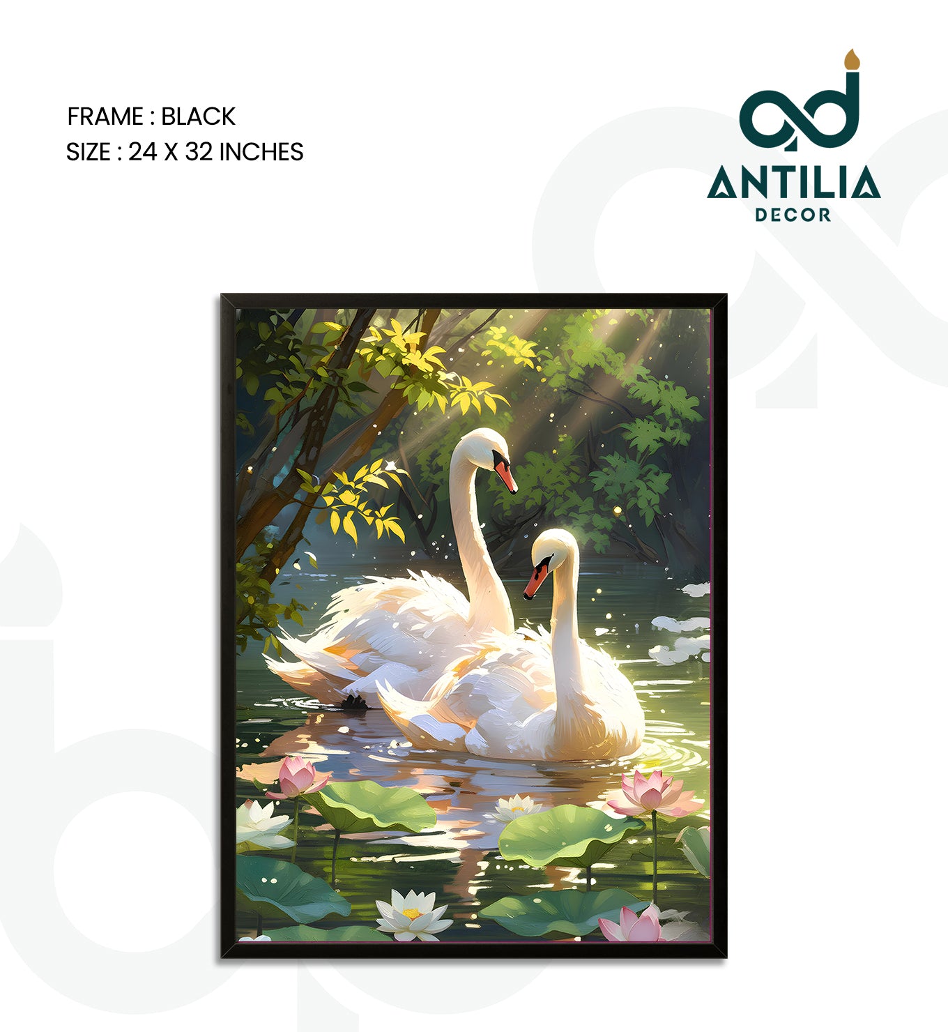 Swans- Lotus Pool Romance