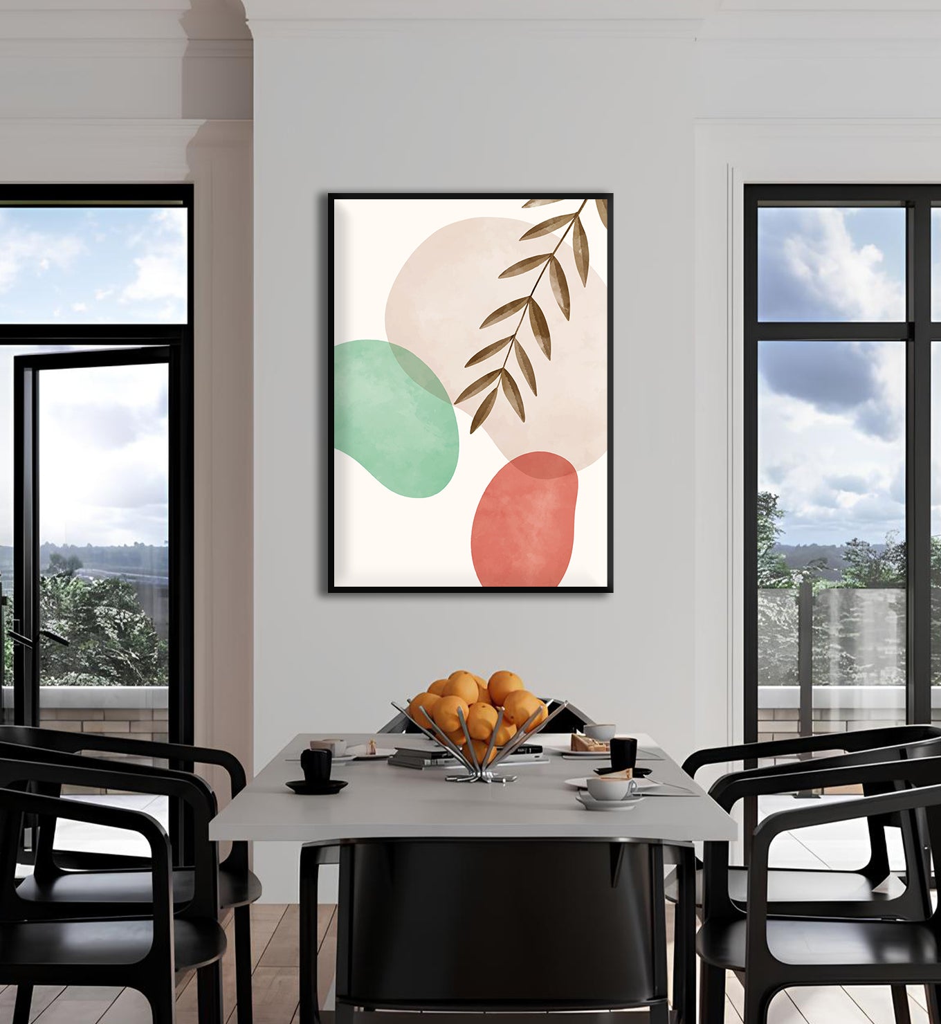 Teal &amp; Terracotta Leaves